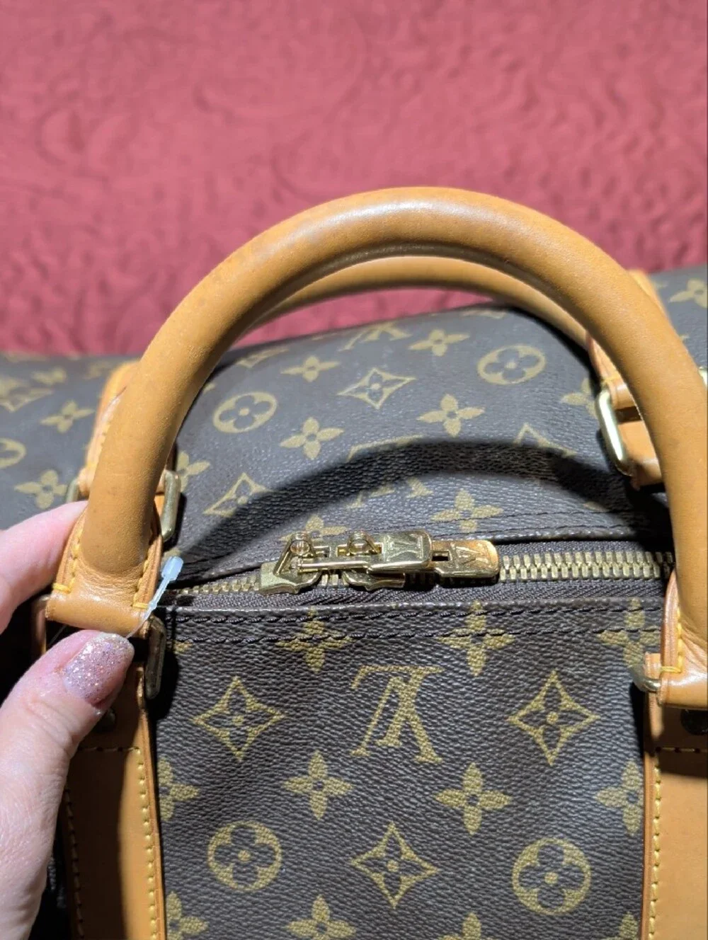 Louis Vuitton Brown Monogram Keepall 60 Boston Bag